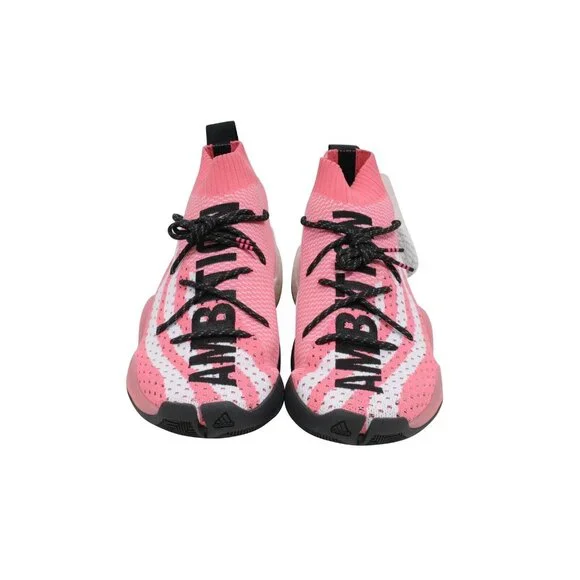 Adidas Pharrell Williams Mens Crazy BYW LVL X Ambition Sneakers US12 Pink White